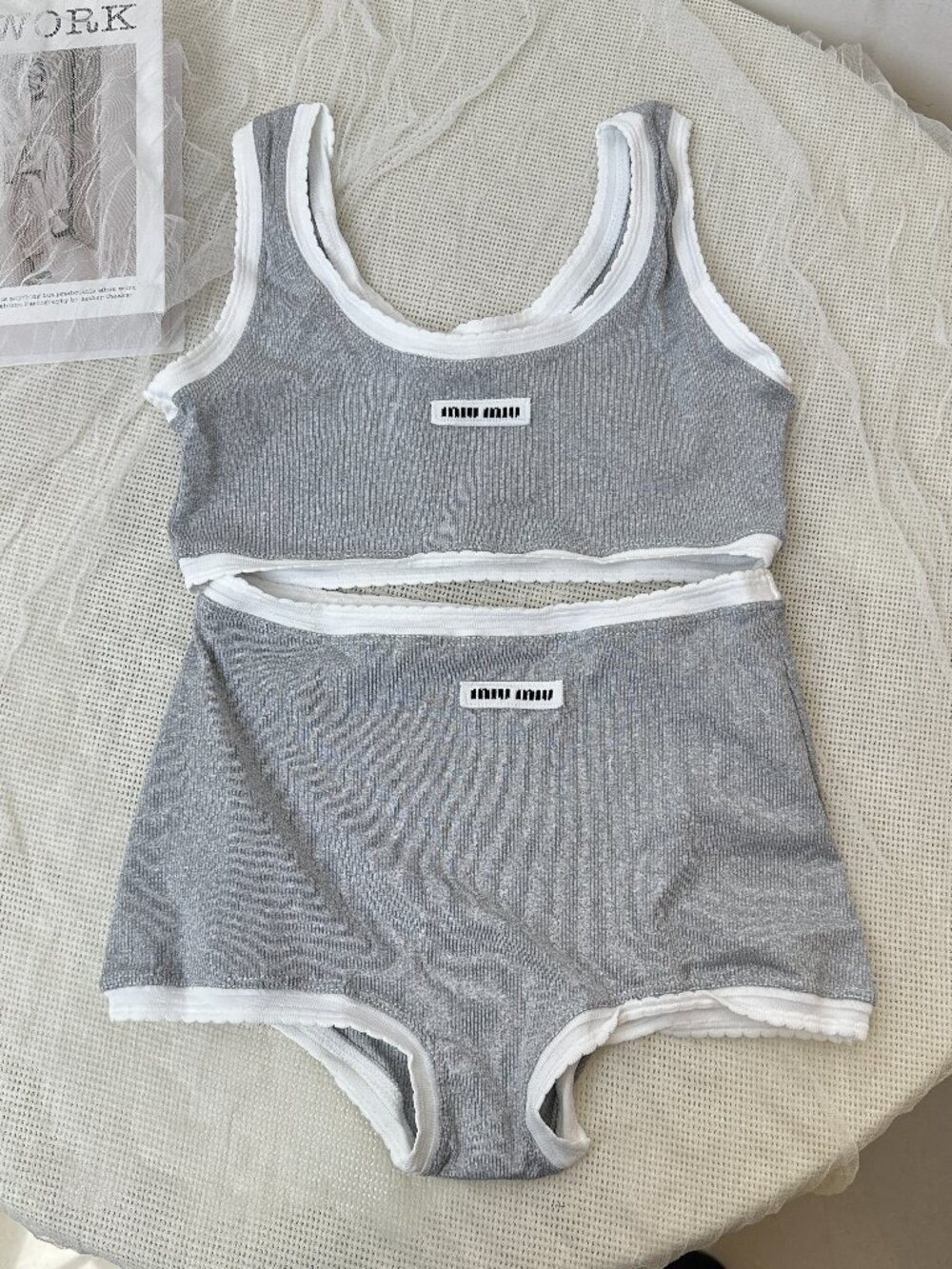 Miu Miu elegant two-piece swimsuit (without padding) Size S